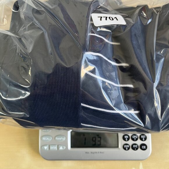 Herve Leger 90s Navy Blue Bandeau Top Stretch Bodycon Maxi Dress S - Picture 10 of 11